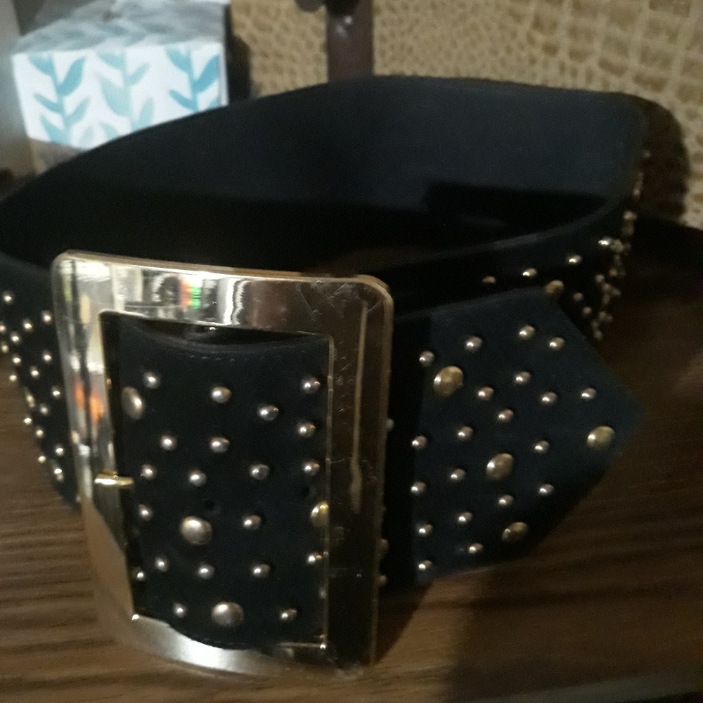 Betsey Johnson wide studded belt